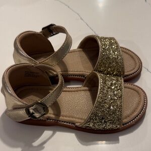 Sparkly Gold Kids Sandals